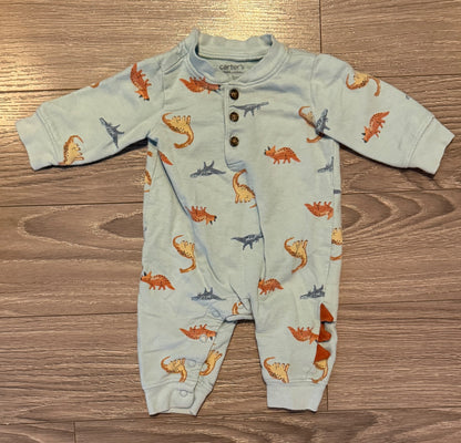 Dinosaur Onesie/Romper Set (0-3 Months), Kids 3 Month (0-3M)