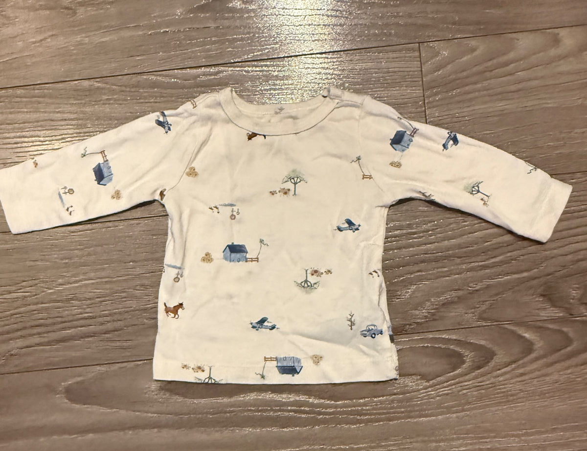 Barn/Airplane Overall Outfit - 3 Months, Kids 3 Month (0-3M)