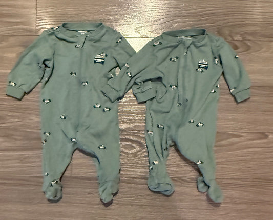 2 Matching Pekkle Onesies - 3 Months, Kids 3 Month (0-3M)