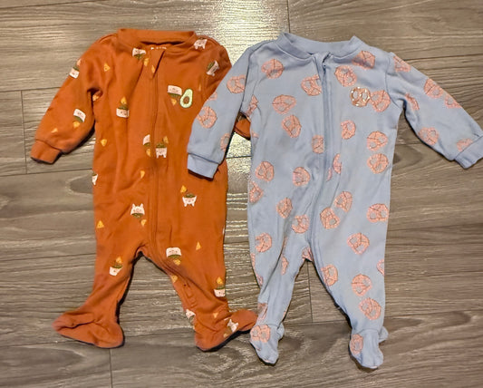 Set of Two Food-Themed Onesies - 3 Months, Kids 3 Month (0-3M)