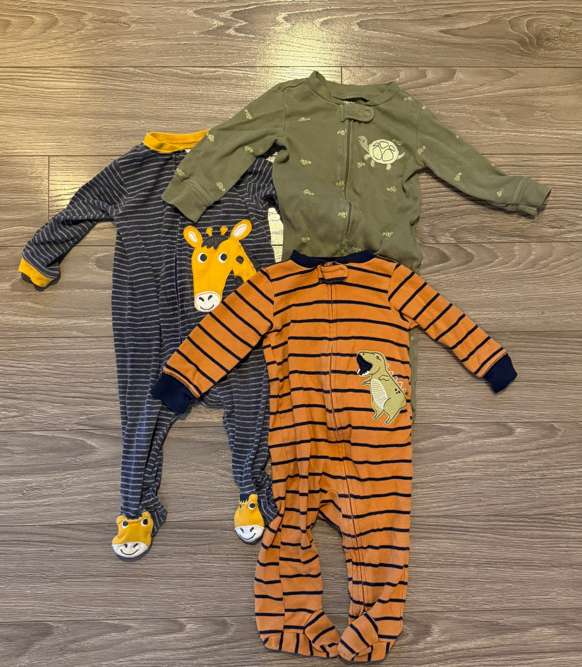 Pack of 3 Footed Onesies/Rompers (9 Months), Kids 9 Month (6-9M)