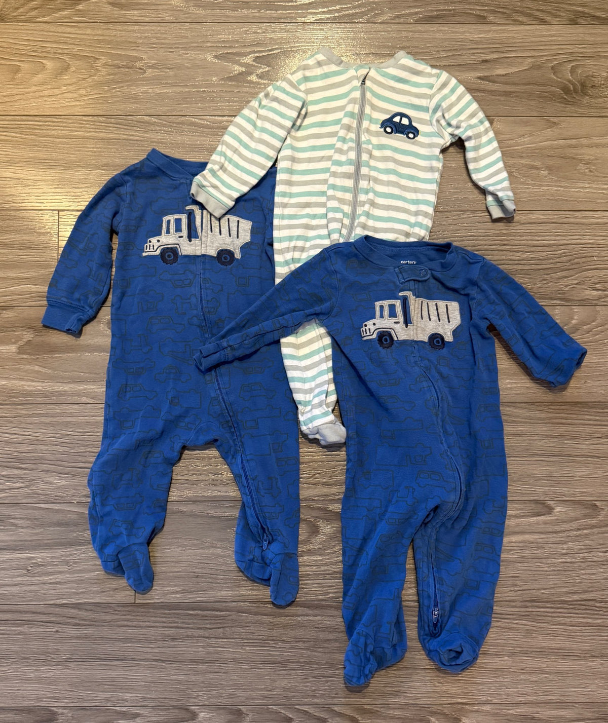 Pack of 3 Car Footed Onesies/Rompers (9 Months), Kids 9 Month (6-9M)