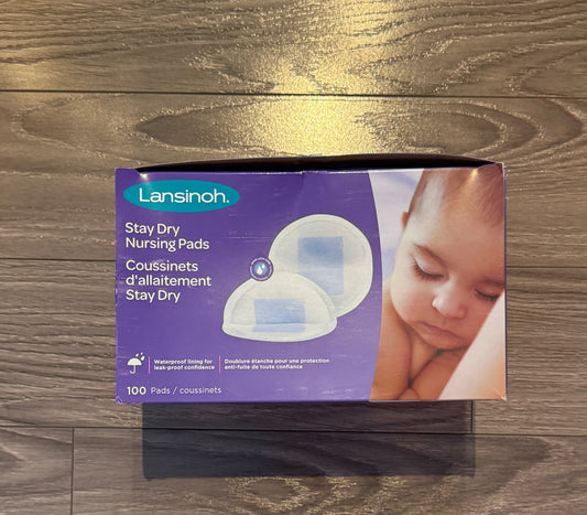 Lansinoh Stay Dry Nursing Pads - Box of 100 W/ 2 missing