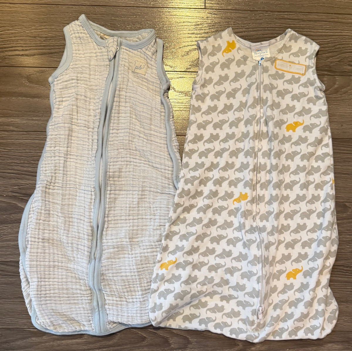 Set of 2 Sleeveless Sleep Sacks (0-6 Months), 0-6 Months (Small)