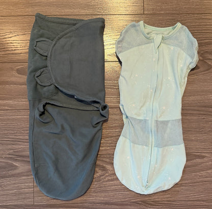 Set of 2 Swaddles for 0-3 Months, 0-3 Months (Newborn)