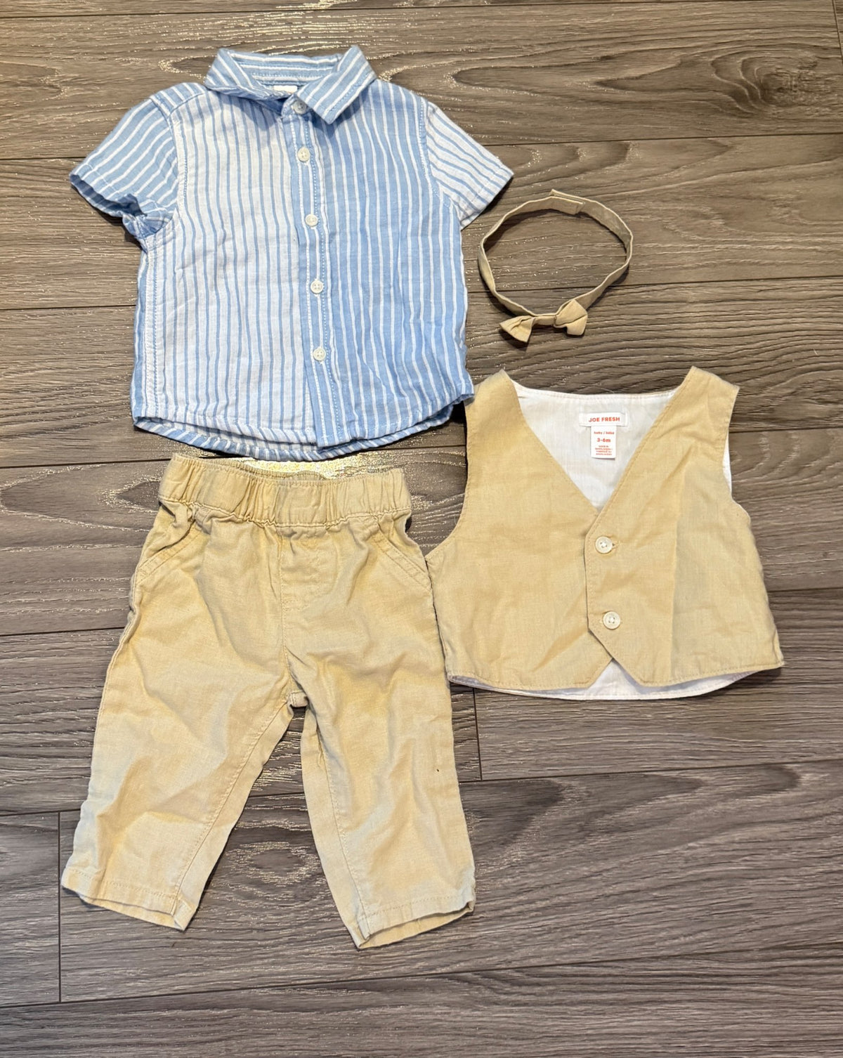 4-Piece Semi-Formal Baby Boy Outfit (3-6 Months), Kids 6 Month (3-6M)