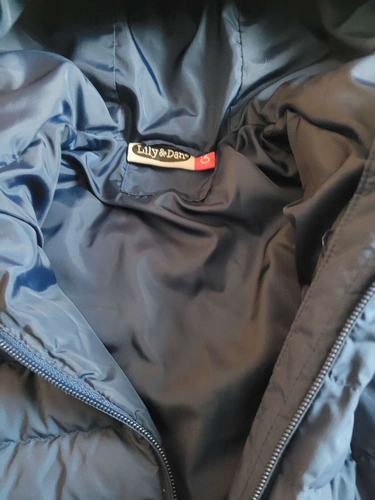 Navy Blue puffer jacket , Kids 3T