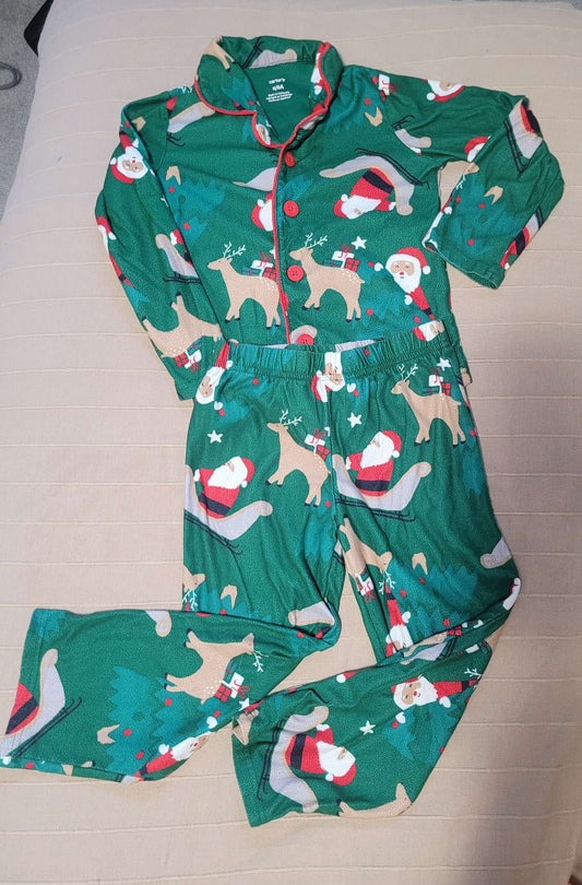 Christmas with santa pajamas , Kids 6/6X