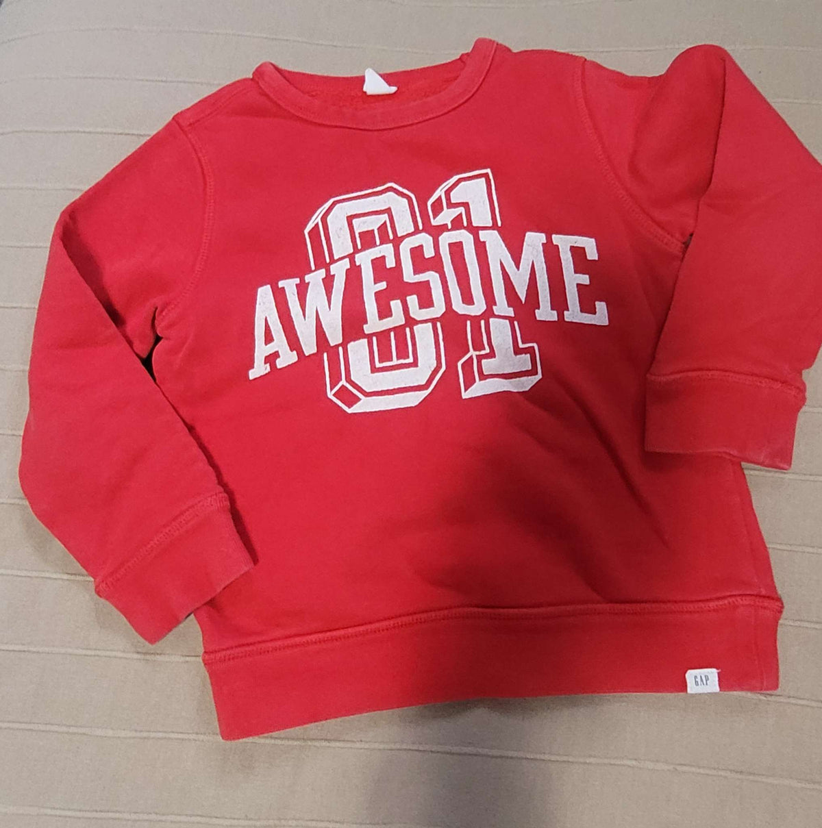 Red Awesome sweater , Kids 6/6X