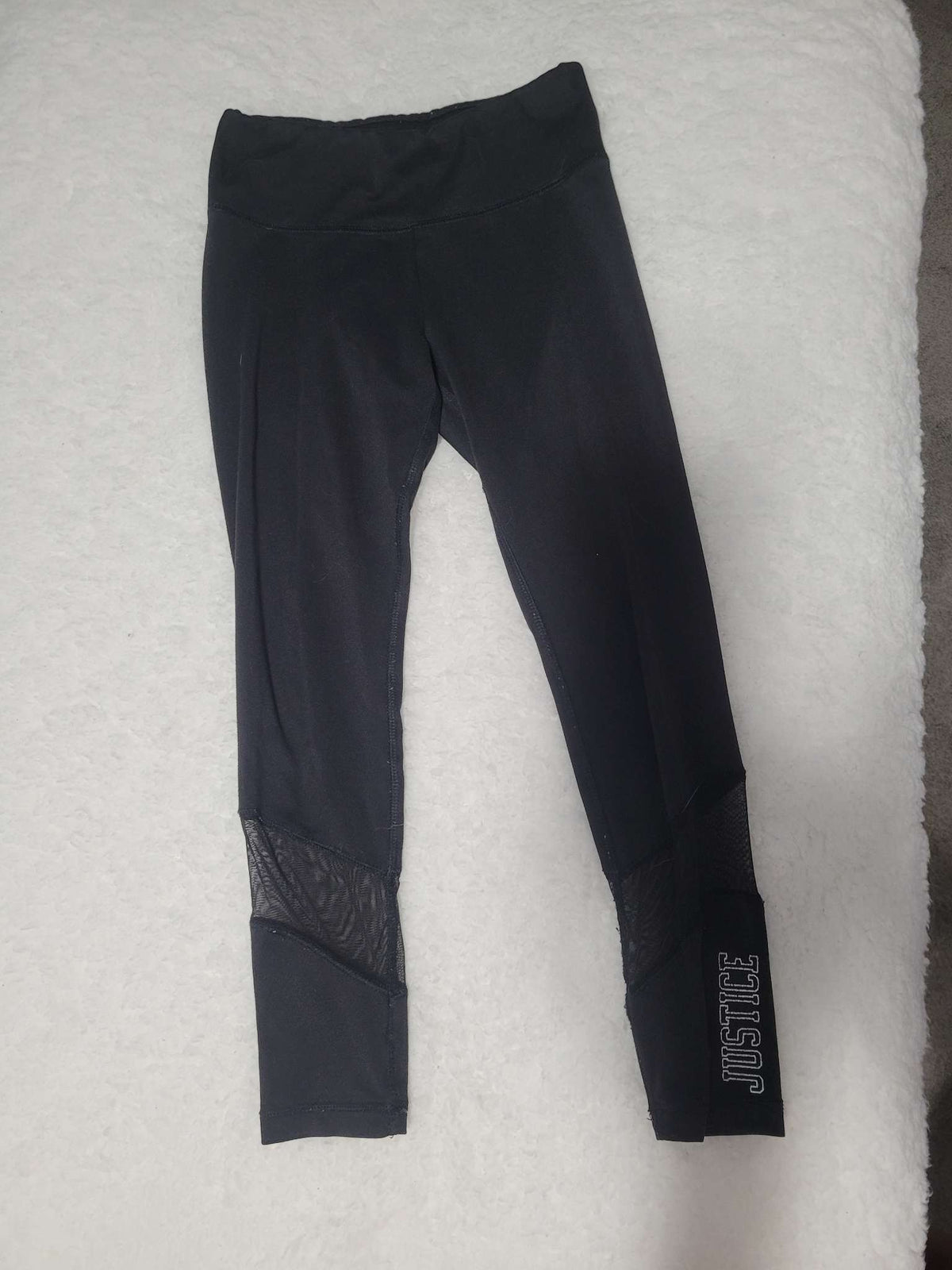 Justice leggings with mesh at the bottom , Kids 8
