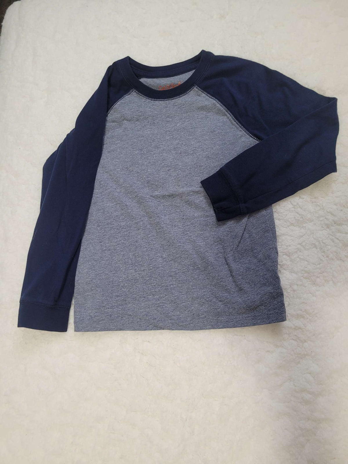 Boys two tone blue long sleeve shirt , Kids 5/5T