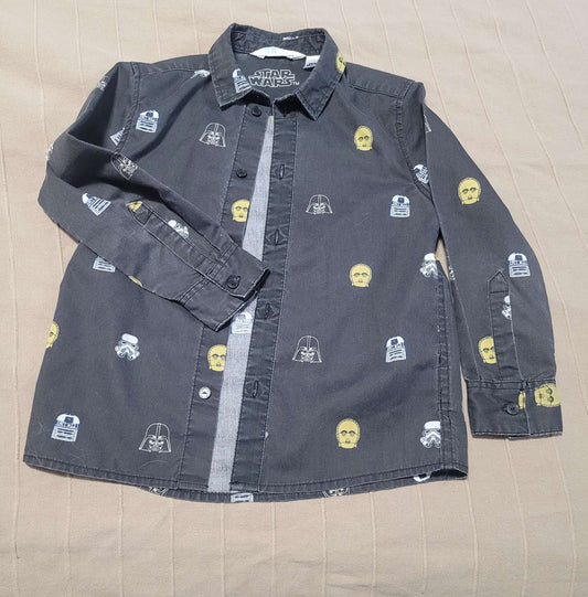 Starwars button up shirt , Kids 5/5T