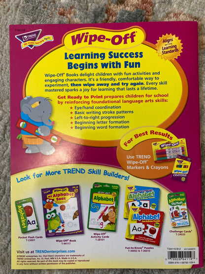 Get Ready To Print - Wipe Off workbook and wipe off Crayon Set