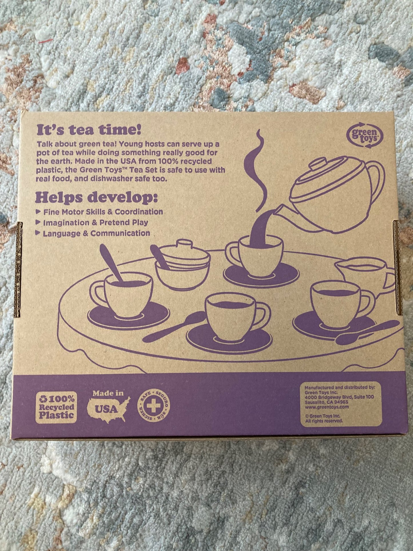 Green Toys Tea Set - Pottery Barn Kids Exclusive Colorway - Retails $59