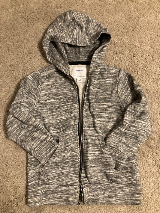 Gray Zip Front Hoodie - XS (5), Kids 5/5T (extra small)