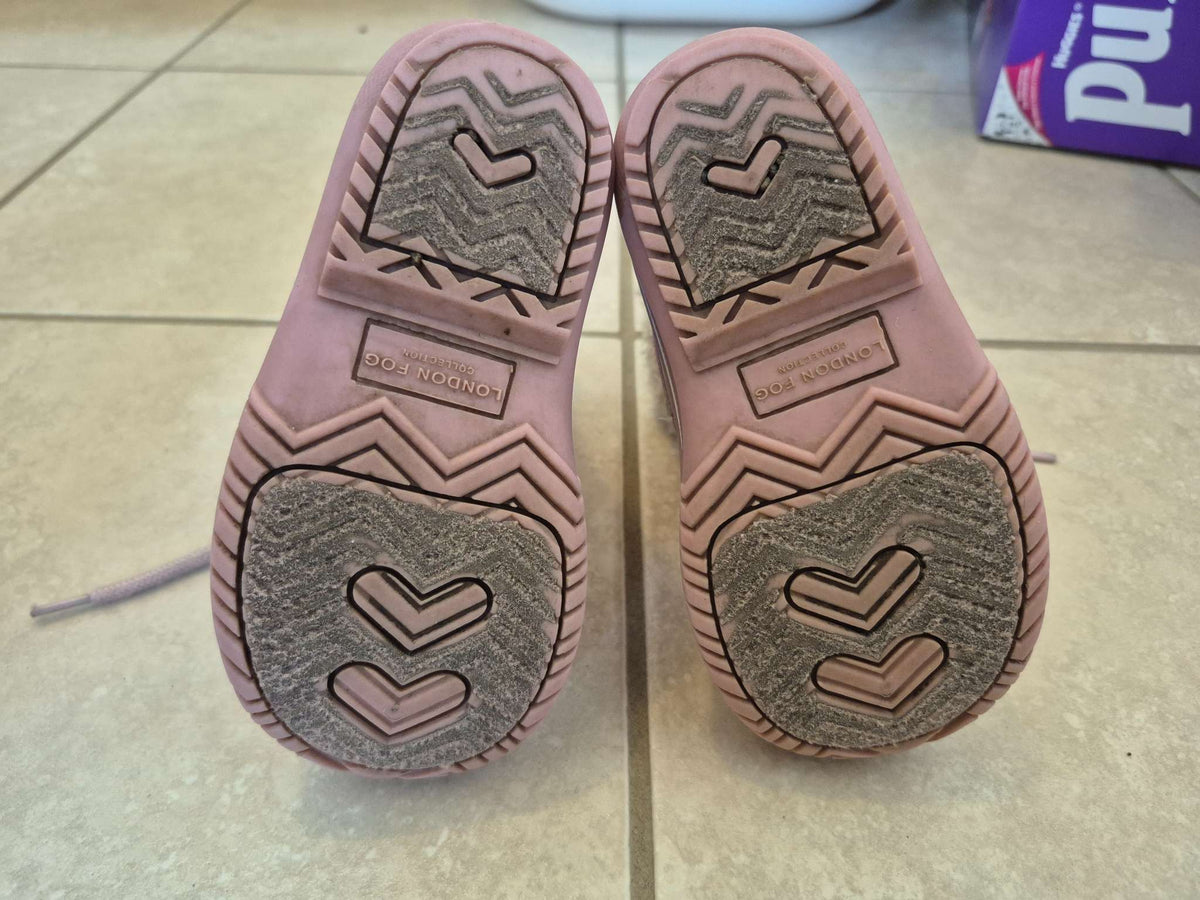 Pink & Pastel Knit Winter Snow Boots - Size 7T, Shoes 7 (Walkers:12-24 mth)