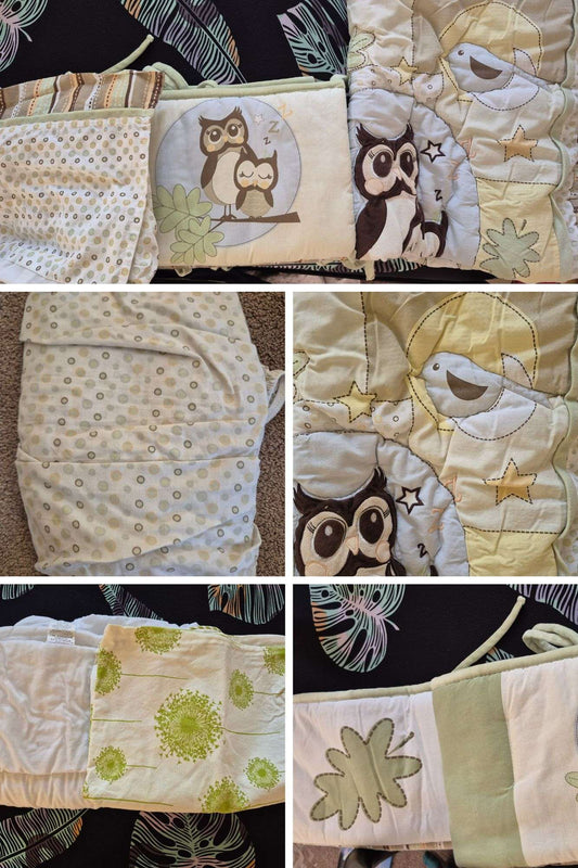 5-Piece Forest/Owl Crib Bedding & Extra Duvet Set