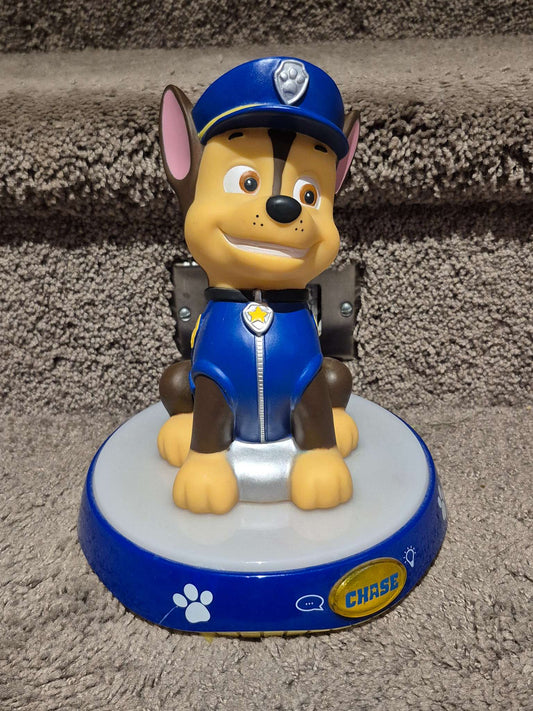 Paw Patrol Talking Chase Bedside Night Light Lamp