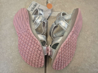 Carter's Silver & Pastel Flower Sandals - Size 7T (NWT), Shoes 7 (Walkers:12-24 mth)