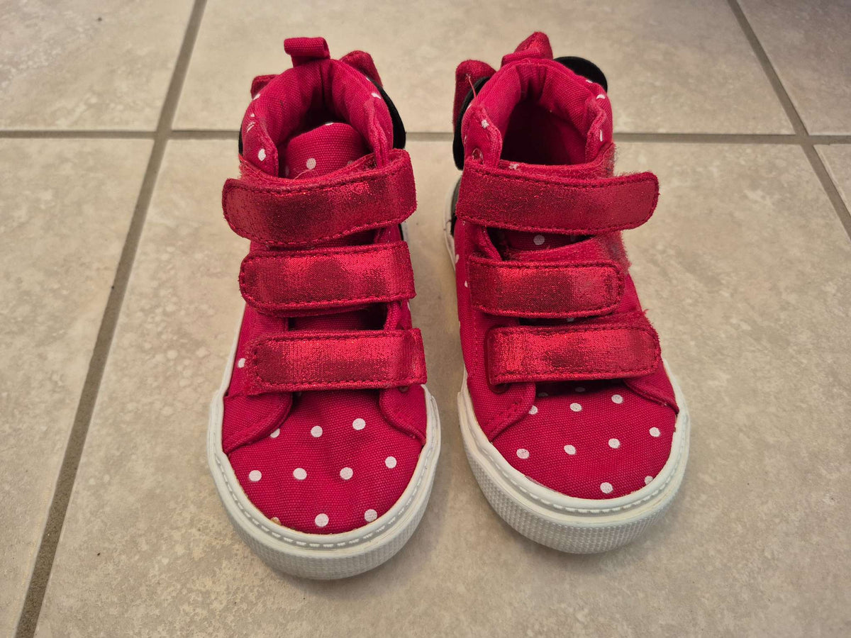 babyGap x Disney Minnie Mouse Polka Dot Hi-Tops - Size 7T, Shoes 7 (Walkers:12-24 mth)