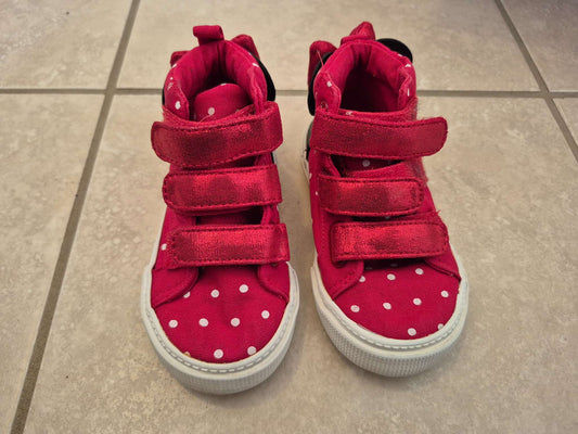 babyGap x Disney Minnie Mouse Polka Dot Hi-Tops - Size 7T, Shoes 7 (Walkers:12-24 mth)