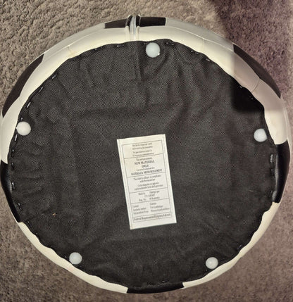 2-Piece Faux Leather Soccer Ball Toddler Armchair & Footrest Set