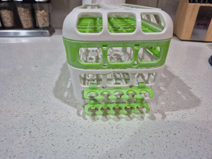 Munchkin Dishwasher Basket for Baby Bottle Parts - Green/White