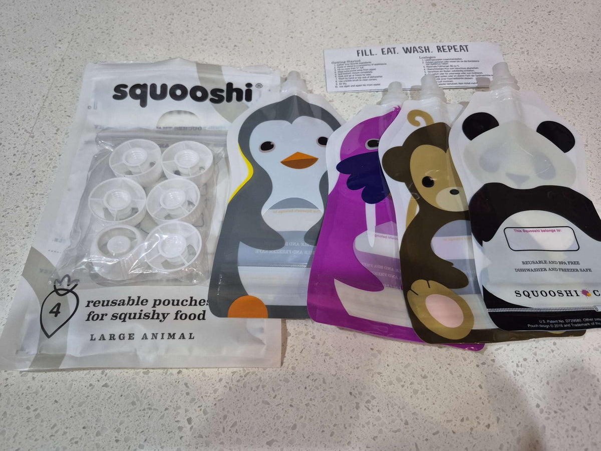 Squooshi Reusable Silicone Food Pouches - Opened, Never Used