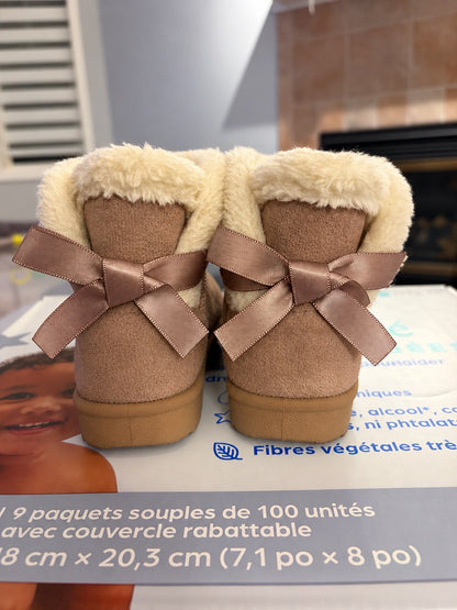 Pink Sherpa lined boots , Shoes 6 (Walkers:12-24 mth)
