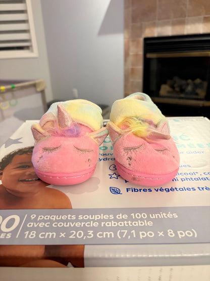Girls Unicorn Slippers , Shoes 6 (Walkers:12-24 mth)