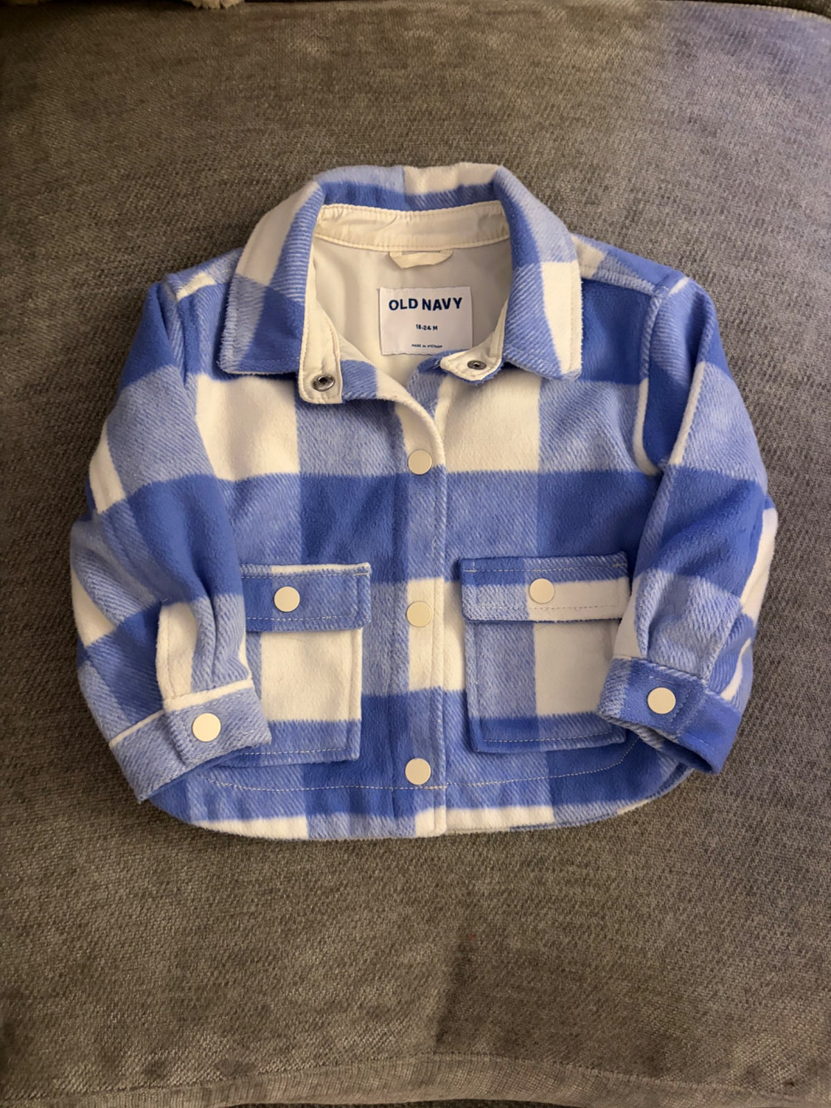 Girls Old Navy Heavy Weight Plaid Jacket , Kids 24 Month (18-24M)