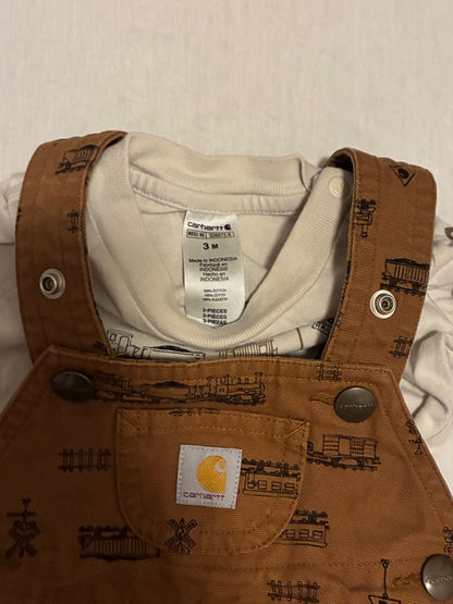 Carhartt Train Overall Outfit, Kids 3 Month (0-3M)