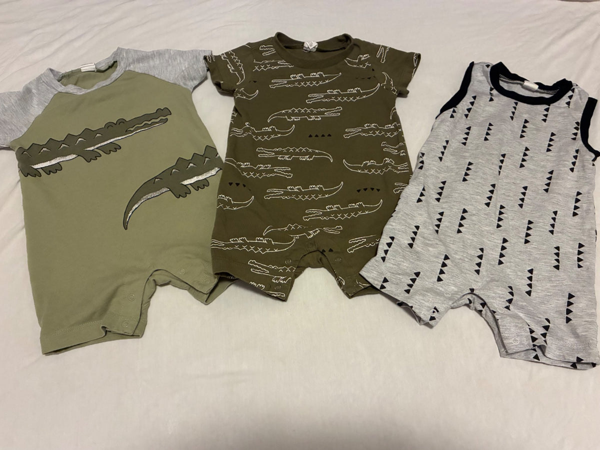 Set of 3 PL Baby Rompers, 6m , Kids 6 Month (3-6M)