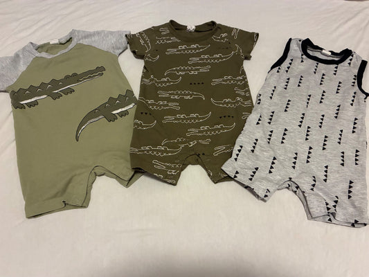 Set of 3 PL Baby Rompers, 6m , Kids 6 Month (3-6M)