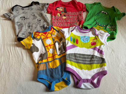 Set of 5 Toy Story Newborn Bodysuits, Kids Newborn