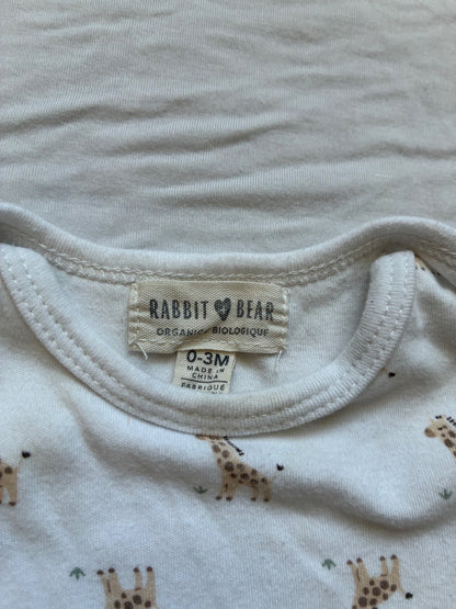 Set of 3 Giraffe Themed Onesies, 0-3month, Kids 3 Month (0-3M)