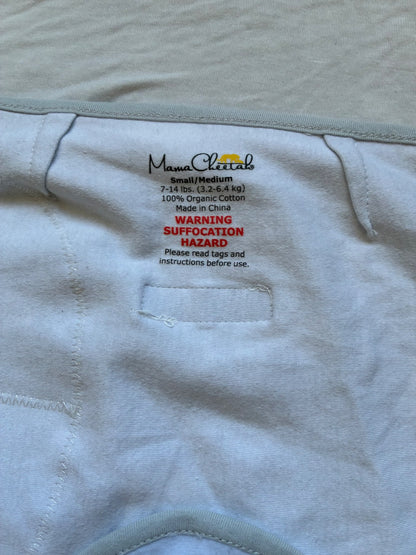 2 small/med (0-3m) Mama Cheetah Velcro swaddles, 0-6 Months (Small)