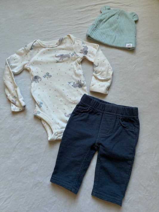 Carters NB Elephant Outfit, Kids Newborn