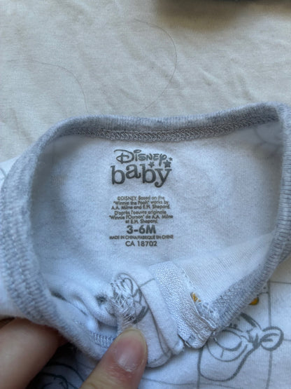 Set of 2 Winnie the Pooh Footed Onesies, 3-6 months, Kids 6 Month (3-6M)