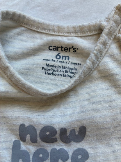 2 Carters 6 month striped onesies , Kids 6 Month (3-6M)
