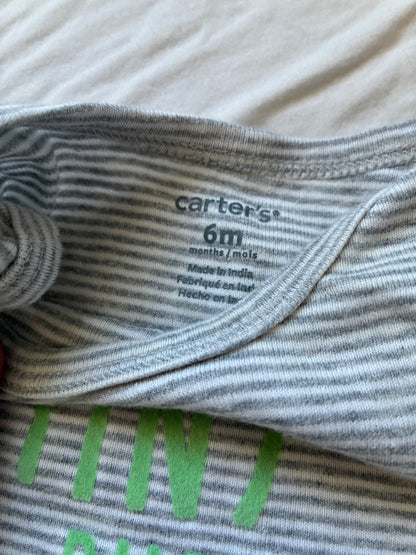 2 Carters 6 month striped onesies , Kids 6 Month (3-6M)