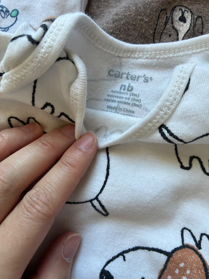 Bundle of 3 Newborn short sleeved onesies , Kids Newborn