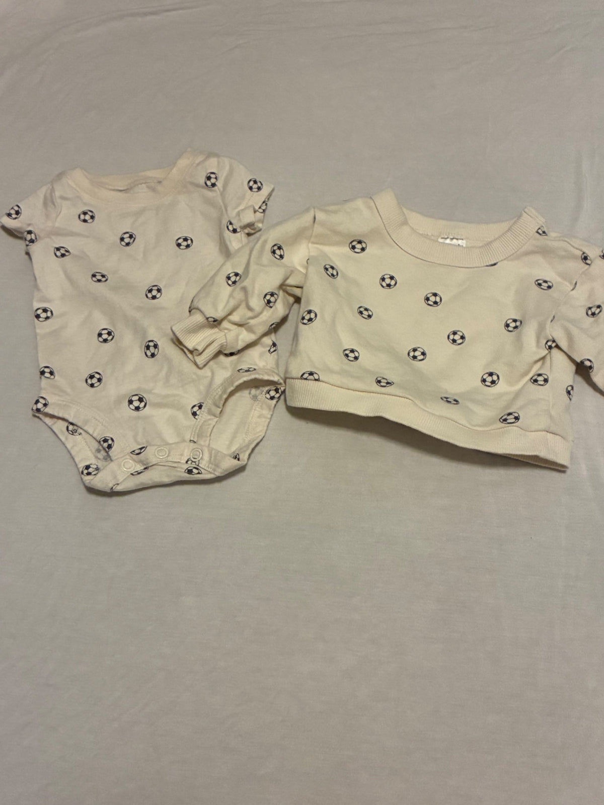 Soccer Print Bodysuit + Sweater , Kids Newborn