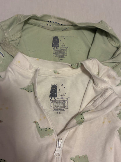 Set of 2 3-6 month Dino Onesies , Kids 6 Month (3-6M)
