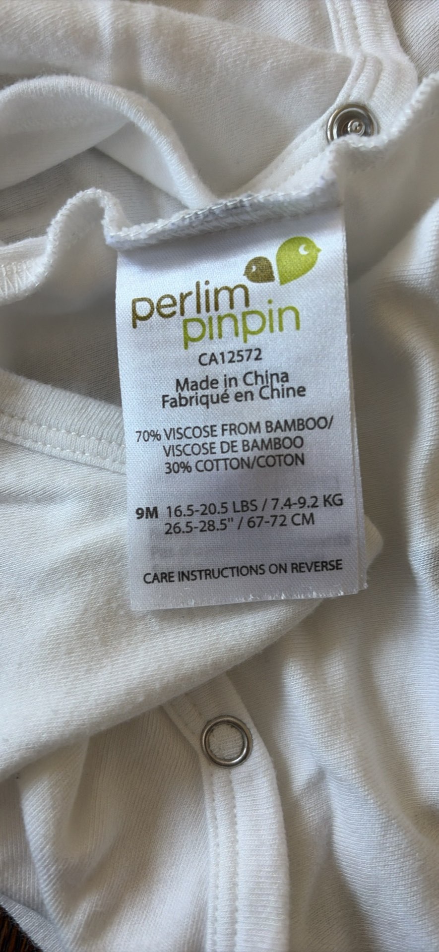 9M Perlimpinin onsies , Kids 9 Month (6-9M)