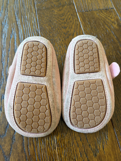 Pink suede baby shoes , Shoes 3 (Baby: 0-12 mth)