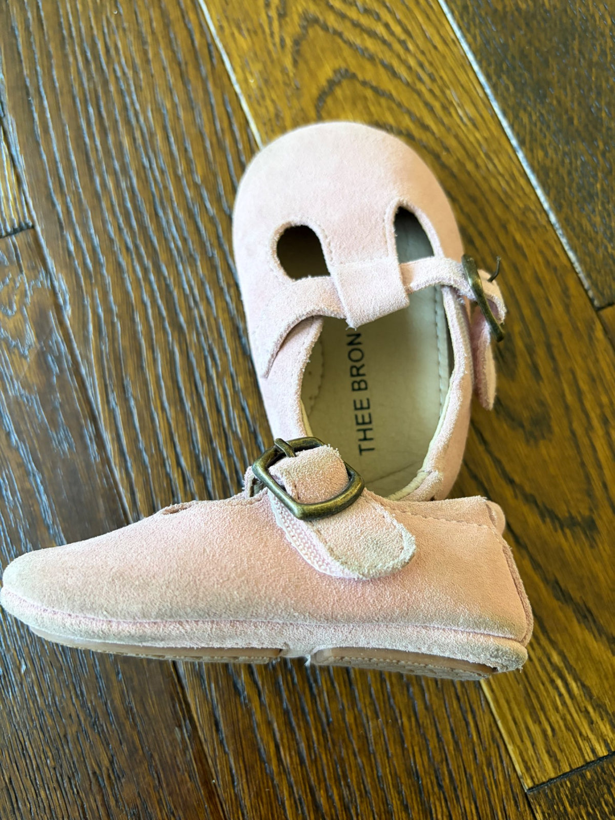 Pink suede baby shoes , Shoes 3 (Baby: 0-12 mth)
