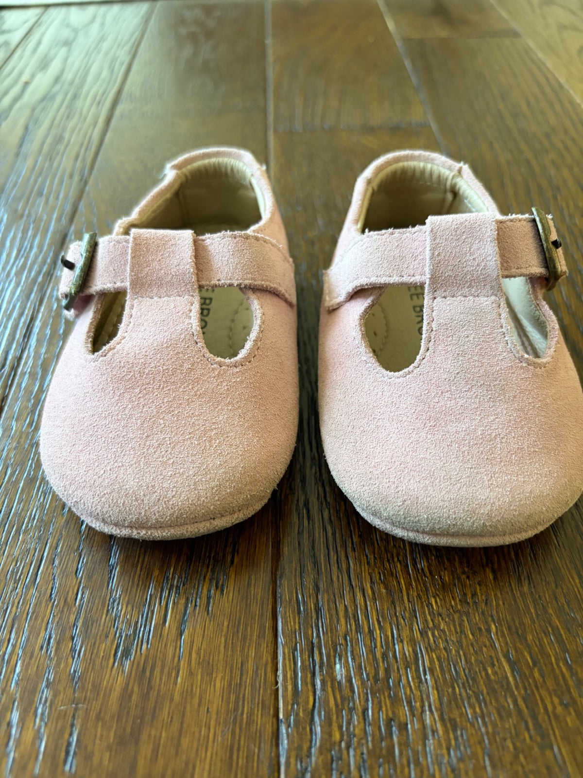 Pink suede baby shoes , Shoes 3 (Baby: 0-12 mth)