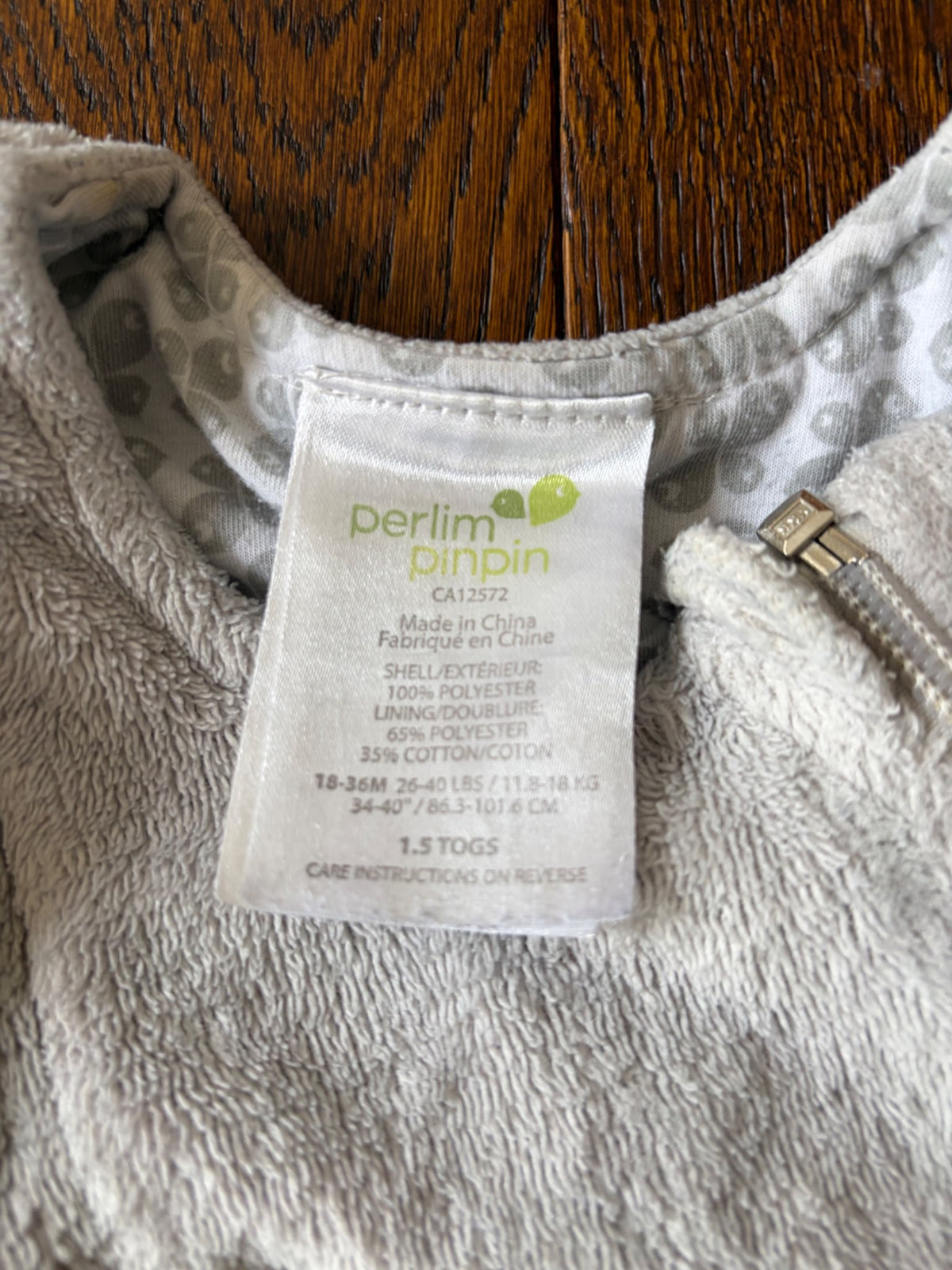Perlimpinpin sleep sack 18-36M, 18-24 Months (Extra Large)