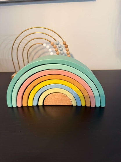 Wooden Rainbow Abacus and Rainbow (206)